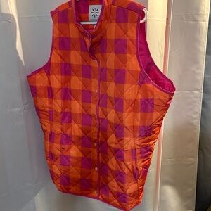 Isaac Mizrahi Vibrant Orange and Pink Vest
